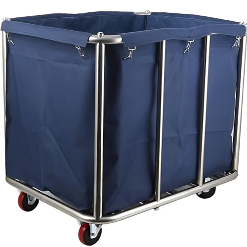 Cesto de ropa industrial grande para hoteles y lavanderías con ruedas