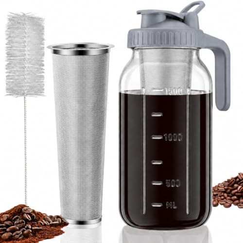 JunVpic 64oz Glass Mason Pitcher