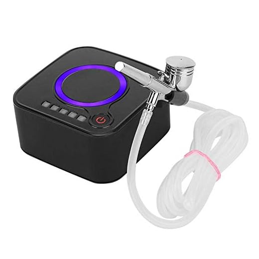 Oxygen Injection Machine, Professional Oxygen Deep Moisturizing Facial Machine Mini Household Air Compressor Airbrush Set Oxygen Sprayer Skin Rejuvenation Nano Spray Machine(Black)