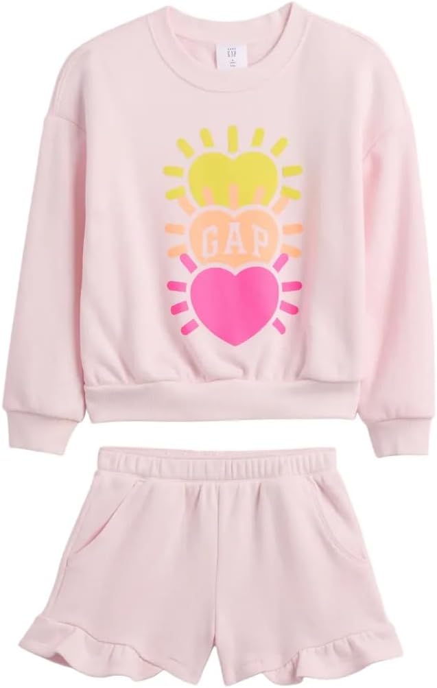 GAP Baby Girls' Graphic Fleece Short Set