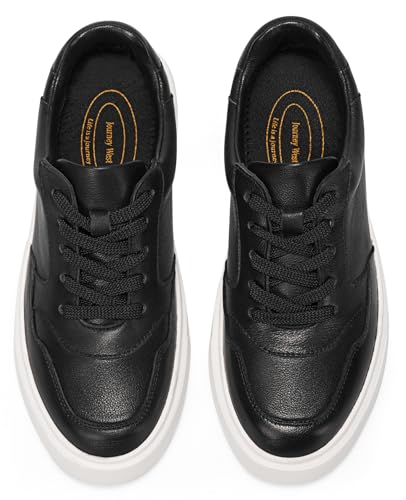 Journey West Super Light Weight Platform Genuine Leather Classic Lace-up Daily Loafer Sneakers for Men3