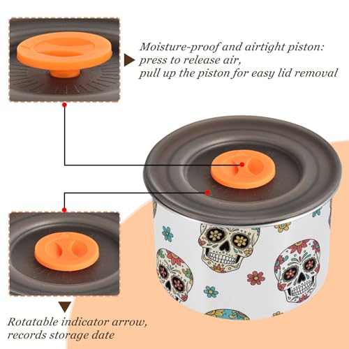 Contenedor para café de acero inoxidable hermético 900 ml miniatura 3