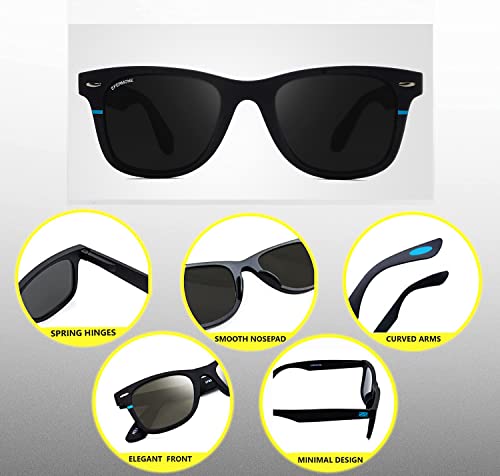 Image of EFERMONE Polarized Sunglasses 100% 400nm UV Protection For Men and Women with TAC Impact Resistant Lens (Pola-Club Edition)