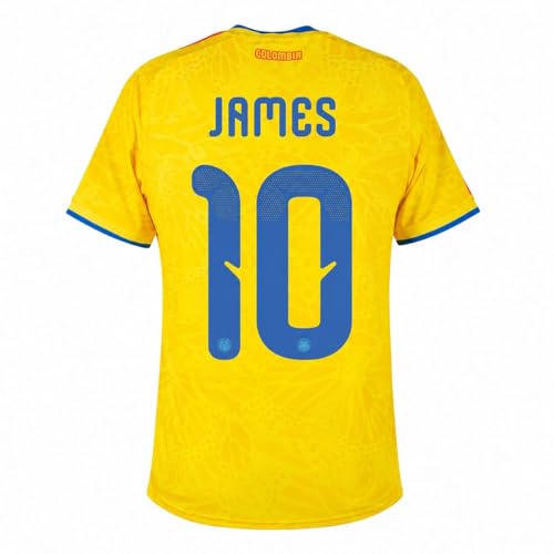 LACSPORT James 10# Home Colombia Jersey Camiseta seleccion Colombia 26/27 Yellow (US Alpha Small Regular Regular Yellow)