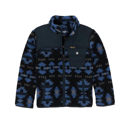 Wrangler Boy's Federal Blue Full Zip Sherpa Jacket - Product Details
