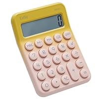 Exlliy Pocket Calculator, Kids 8 Digit Small Desktop, LCD Display, Cute & Aesthetic Calculator (Gradient Pink, S 1 Pcs)