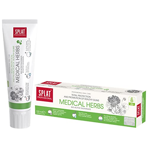 Pasta de dientes SPLAT® Medical Herbs | Protección total y promoción de encías sanas | Contiene aceites esenciales, no contiene SLES, 100 ml