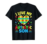 I Love My Autistic Son Autism Puzzle Gift Cute