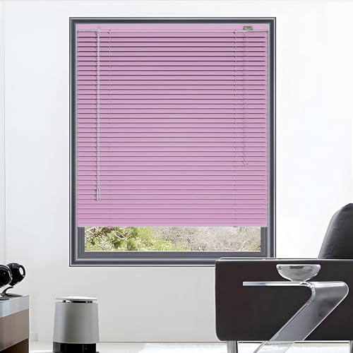 Privacidad Ventanas, Persiana de Aluminio, Persiana Veneciana Interior y Exterior, Resistente a La Luz Fuerte y Fácil Ajuste, para Hogar y Oficina Fácil Instalación(Pink)