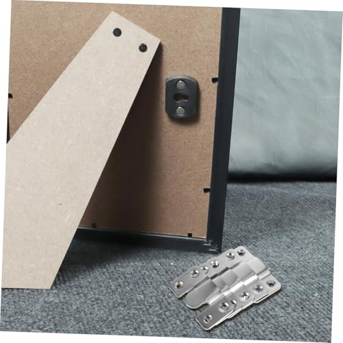 Image of Veemoon 20pcs Flush Mount Bracket Picture Hanging Hooks Heavy Duty Hanger Clip for Frame Wall Mounting Hardware for Mirror Art Hanging Hardware Picture Frame Mount Clips