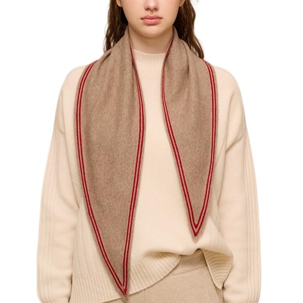 Knit Triangle Scarf for Women Head Scarf Neckerchief Old Money Aesthetic Accessories Streetwear Triangle Shawl3