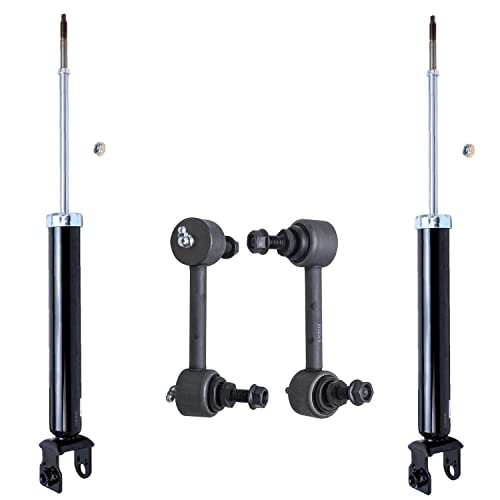 Image of Detroit Axle - AWD Rear Shocks Kit for 2004 2005 2006 Infiniti G35 2 Shock Absorbers Assembly 2 Sway Bar Links Replacement - 4pc Set