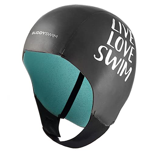 BUDDYSWIM Gorro Neopreno 2 mm Natacion en Aguas Abiertas. Gorro Natacion Hombre y Gorro Natacion Mujer de Neopreno Aislante del Frío, Cierre Fácil, Buceo, Submarinismo, Surf y Trabajos en el Agua.