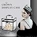 FRENESSA Portable Makeup Case Clear Crown Box Cosmetics Display Case Toiletry Organizer Box Transparent Acrylic Artists Train Case Travel Makeup Tools Storage for Vanity Bathroom Counter Dresser Case