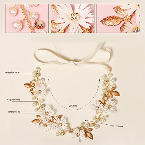 MenYiYDS Fascia floreale Corona di fiori da sposa