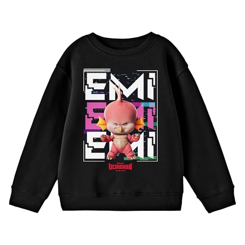 Ultraman: Rising (2024) Emi Character Youth Black Crew Neck Sweatshirt