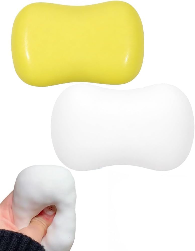 Crunchy Soap Squishy Asmr Stress Ball, Realistic Bar Soap Shape Bead-Filled Crunchy Squishy Stress Ball, for Office Desk Anxiety Relief (set B)