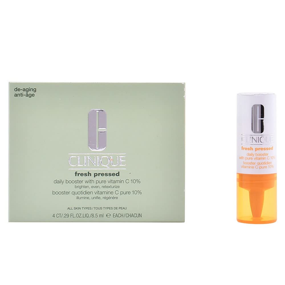 Clinique Fresh Pressed Daily Booster with Vitamin C 10 Percent for Women, 4 x 0.29 oz