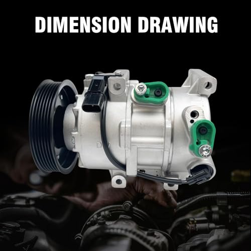 Image of A /C Air Conditioner Compressor with Clutch Fit for 2012-2017 Hyundai Accent | for 2012-2017 Kia Rio 1.6L L4,Replaces 977011R100,977011R100DR,977011W600 with (Automatic Temperature Control) CO 20765C