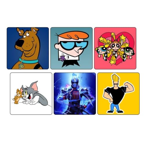 Image of Zesta Wooden Fridge Magnets Set | Refrigerator Decor Magnets for Kitchen | India Souvenir Fridge Magnet Collection | Wooden Magnet for Fridge Door Decoration (90's Cartoon)