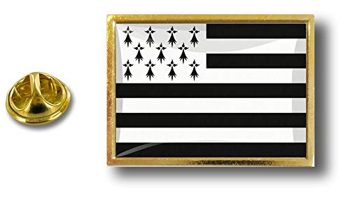 Akachafactory Pin 'Bretagne Flagge' – Anstecknadel, 20 Mm, Mit Schmetterlingsverschluss