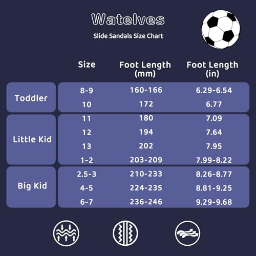 Image of WateLves Girls & Boys Slide Sandals Kids Summer Slippers Slip On for Outdoor Beach Pool Shower (Little Kid /Big Kid)