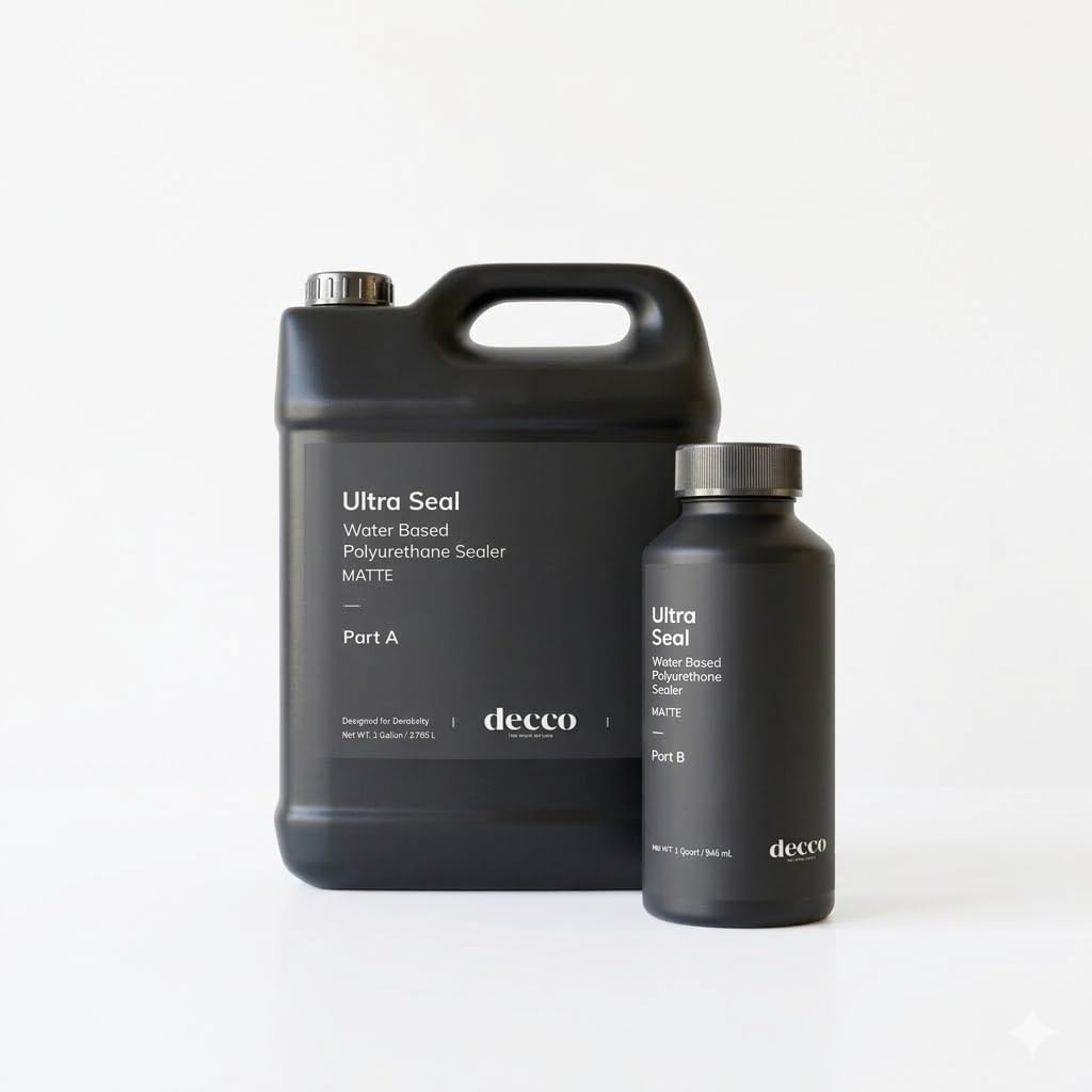 decco Ultra Seal BRILLO (4.2L). Para 20m2. Laca Protectora de Microcemento - Alta resistencia a abrasion, manchas y desgaste. Potencia el color.