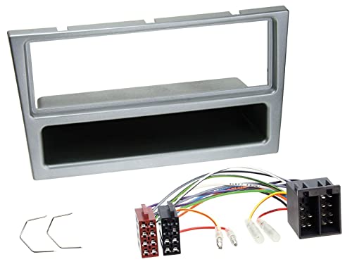 Baseline Connect Boîtier d'auto-radio pour Opel Corsa C, Combo, Omega C, Vectra B, Meriva ISO Gris métallisé