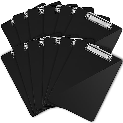 Porte-bloc en plastique noir à pince profil bas pour maintenir fermement 100 feuilles