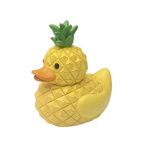 Fruit Duck Statue Cute Resin Duck Figurine Funny Fruit Ducks Statue Model for Car Dashboard Exquisite Creative Animal Craft Ornament Handmade Tabletop Decor for Home Bedroom Office Novelty Gifts