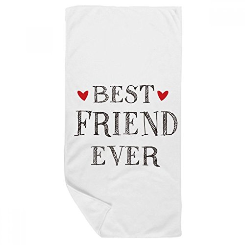 Serviette de bain cadeau Le Meilleur ami motif cœur 35x70cm