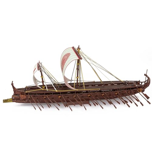 Metal Earth Premium Series Greek Trireme Ship 3D Metal Model Kit Fascinations - Image 2