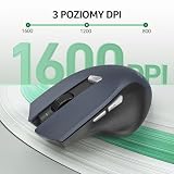 Acer Mysz Bezprzewodowa, 3 Poziomy DPI, Ergonomiczna Mysz Komputerowa 2,4 GHz z Odbiornikiem USB, 6 Przycisków, Śledzenie Optyczne, Wskaźnik Baterii, Przenośna do Laptopa, Komputera, PC, Desktop, Mac