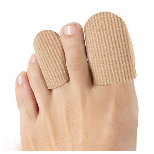 Welnove 10Pack Toe Caps Closed Toe Surface Fabric Sleeve Protectors with Gel Lining, Prevent Pain Relief for Corns, Blisters and Ingrown Toenails (Size Large + Size Medium)