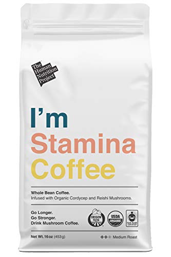 I'm Stamina Coffee | Organic Nootropic Mushroom Coffee w/ Reishi Ganoderma + Cordyceps | Focus + Endurance + Wellness - 16oz 1 lb