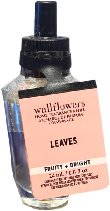 Bath & Body Works Leaves Wallflowers Home Fragrance Refill Bulbs 0.8 fl oz Each – Pack of 4
