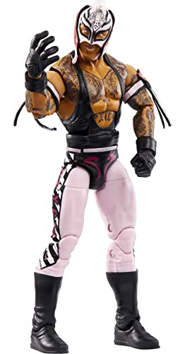 WWE Rey Mysterio Top Picks Elite Collection Action Figure with Entrance Shirt, 6-inch Posable Collectible Gift for WWE Fans Ages 8 Years Old & Up