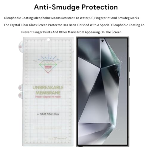 Image of TechTrendz Unbreakable Hydrogel Membrane TPU Clear Front Screen Protector Guard Compatible with Samsung Galaxy S24 Ultra 5G (It is not Tempered Glass)