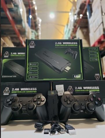 MayMax Consola de Juegos Inalambrica Retro Stick 64 GB - Videoconsola HDMI con Miles de Juegos Clasicos, Dos mandos inalambricos, Plug and Play en TV