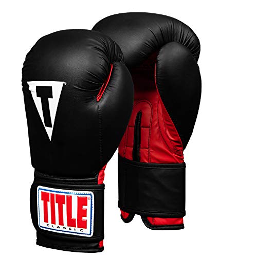Title Classic Fitness Boxing Gloves, Black/Red, Regular