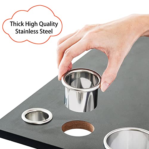 QUEESALN Hair Styling Station with Dryer, Curling Iron, Comb Holder and Tube Organizer