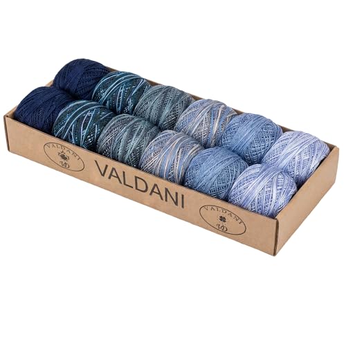 Image of Valdani Pearl Cotton Sz 12 | Two in Blue | 110 Yds /Ball