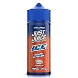 Just Juice Liquido Vaper Sin Nicotina - Hielo de Uva y Melón Sabor E Liquid, 100ml Eliquid - Botella de 120ml, 70/30 Liquidos Vapear, Espacio para 20ml de Nicotina, Sabores Jugosos
