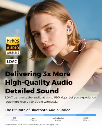 Image of SoundPEATS Q40 HD - Sports Neckband Bluetooth Headphones - Off-White