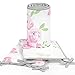 TILLYOU Baby Safe Crib Bumper Pads for Standard Cribs Machine Washable Padded Crib Liner Thick Padding for Nursery Bed 100% Silky Soft Microfiber Polyester Protector de Cuna, 4 Piece/Pink Rose Flower
