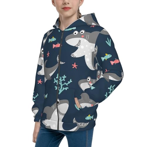 Funny Construction Vehicles Kid Hoodies Boys Zip Up Sweatshirts Girls Pullover with Pocket