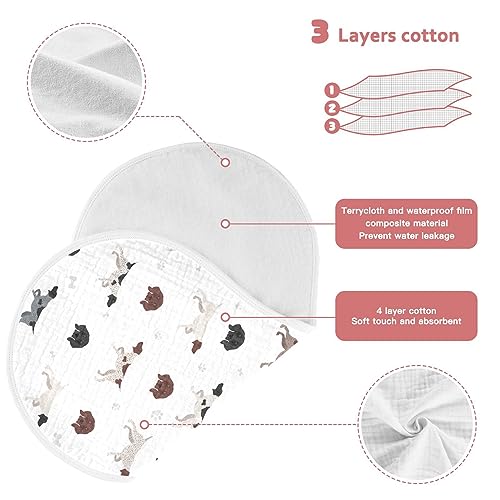 German Shorthaired Pointer Dog Muslin Burp Cloths for Baby 1 Pack Soft 100% Cotton Baby Washcloths Bibs for Boy Girl3