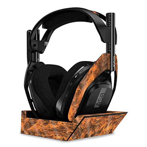Image of MightySkins Glossy Glitter Skin Compatible with Astro A50 Wireless Headphones + Base Station (Gen 4) - Burning Up | Protective, Durable High-Gloss Glitter Finish | Easy to Apply | Made in The USA