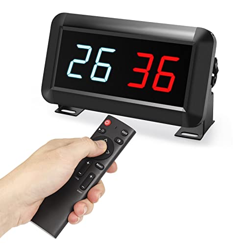 PELLOR Sport Anzeigetafel Fussball Portable Scoreboard, LED Anzeigetafel Elektronisch 0-99 mit Fernbedienung für Basketball, Badminton, Volleyball Tennis Baseball für Indoor-und Outdoor-Wettbewerbe