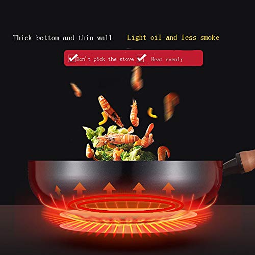 Wok de Hierro Tradicional Antiadherente para Cocina miniatura 3